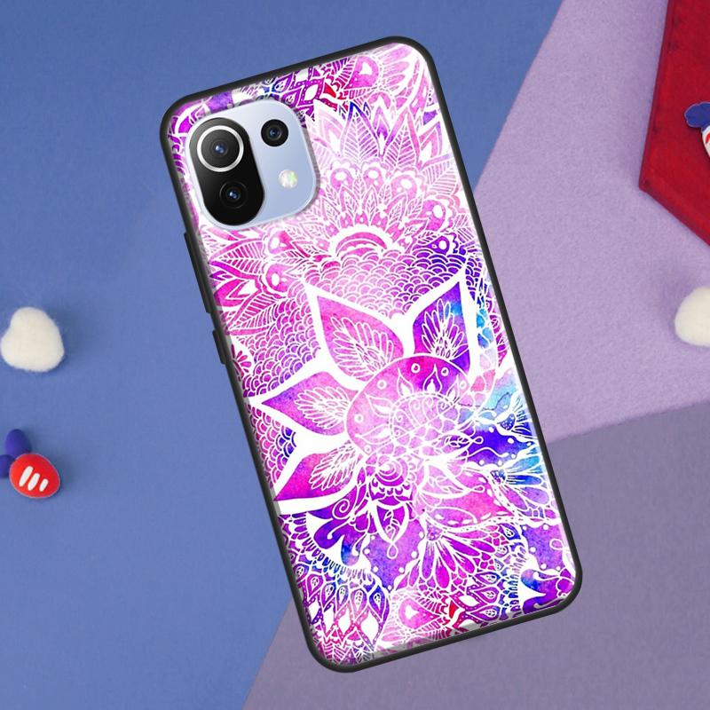 Индийский Цветочный Хна Мандала Чехол Для Xiaomi 14 Ultra 13 11T 12T 13T 14T Pro POCO X6 X7 Pro X3 X5 F3 F5 F6 M6 Pro