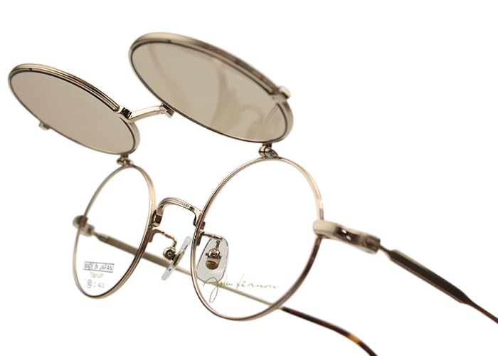 Джон Леннон 4 цвета Сделано в Японии Солнцезащитные очки Очки Очки Линия волос [Джон Леннон] JL-1111 Откидные (c.1 Золото)