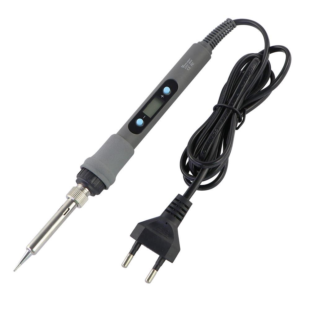 Sumsour 80W Gray Soldering Iron 110V / 220V Adjustable Temperature Digital Display Electric Solder Welding Iron Repair Tools Kit