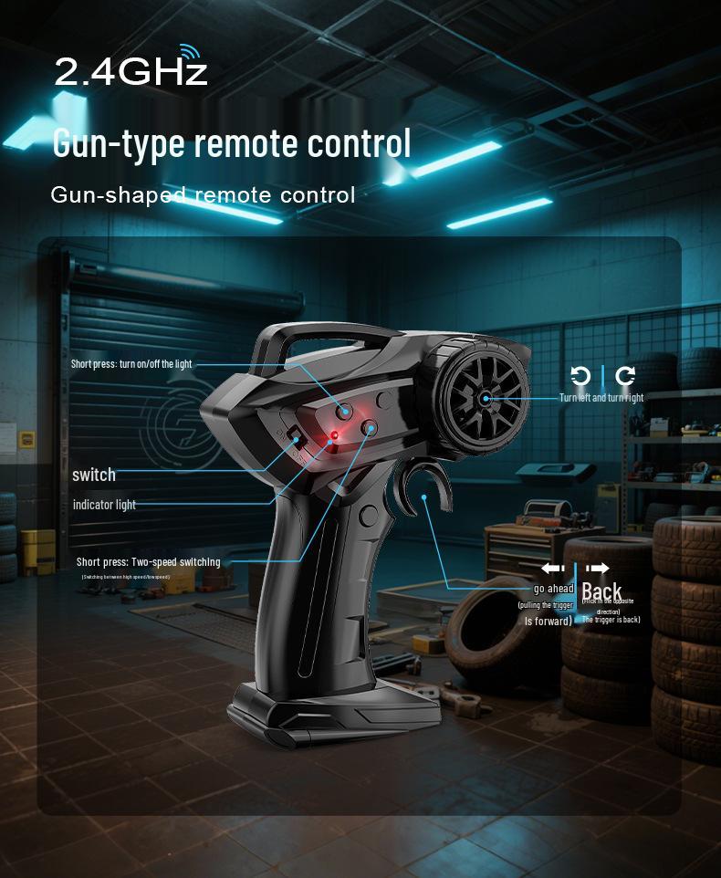 1:24 Four-Wheel Drive RC Drift Car with Stepless Speed