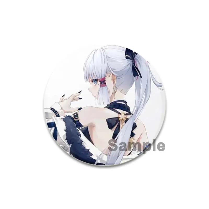 Значок Genshin Impact 32/44/58 мм, милые броши для косплея Камидзато Аяка, креативные изысканные эмалевые булавки для одежды, рюкзака, ювелирных изделий, аксессуаров