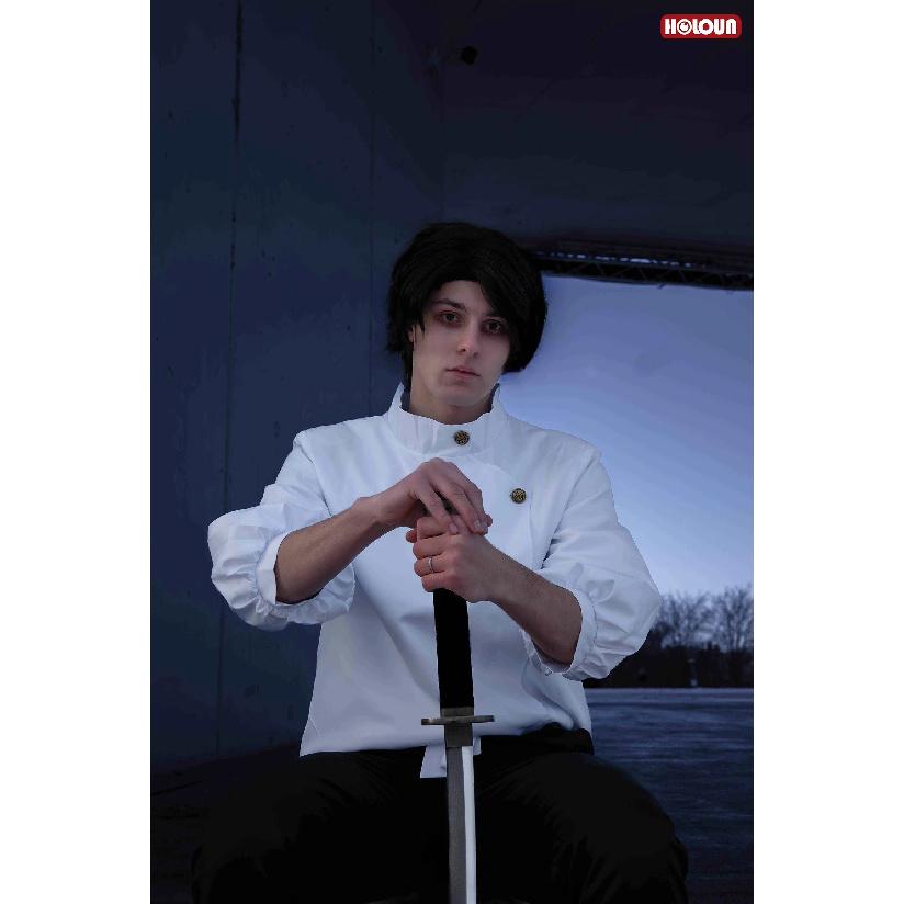 HOLOUN Jujutsu JJK Manga Anime Yuta Okkotsu Cosplay Costume Wig Jacket Black Pants Uniform Rose Net Synthetic Halloween