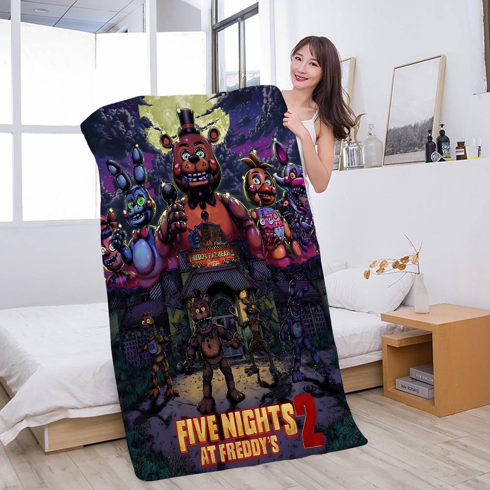 Аниме F-Fnaf F-Five-N-Nights-At-F-Freddys Микрофибровое одеяло Быстросохнущие пляжные полотенца Большой размер Печать Супервпитывающие для бассейна
