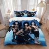 Kiss Classic Rock Band Print 3Pcs Bedding Set,Duvet Cover with 2 Bedro,Pillowcase Home Birthday Gift