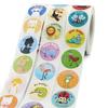 1 Roll Decorative Self-Adhesive Great Safe Children Cute Animals Incentives Stickers Teacher Sticker
