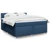 Maison Exclusive - Sommier à lattes de lit avec matelas Bleu 180x200 cm Tissu