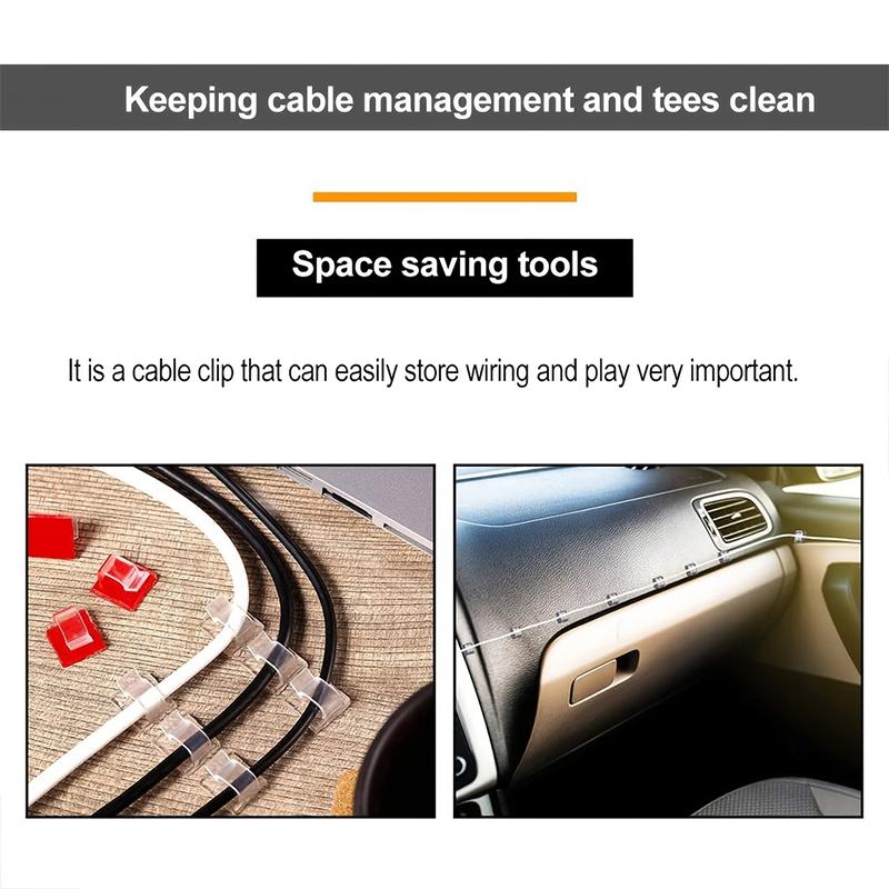 20/50PCS USB Cable Organizer Clips Wire Winder Holder Earphone Mouse Cord Clip Protector Management Adhesive Hooks Desk Clamp