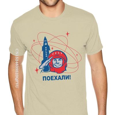 Россия СССР Юрий Гагарин оптовая продажа футболка мужская большего размера для мужчин самая дешевая хлопковая футболка японский стиль