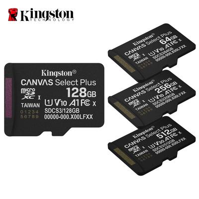 Kingston Карта памяти micro SD TF 128 ГБ 64 ГБ 256 ГБ 512 ГБ microSDXC До 150 МБ/с A1 Класс 10 UHS-I U1 V10 A2 Для телефона дронов камеры GoPro