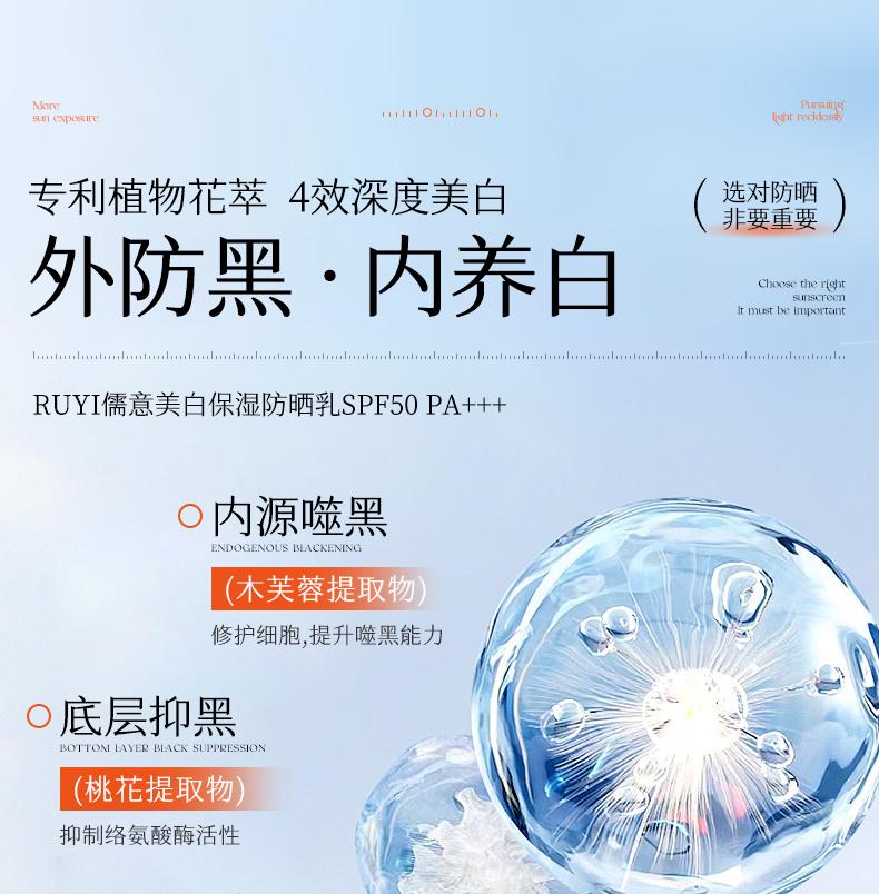 [Free soothing facial mask] Ruyi sunscreen lotion is 50 times clear and transparent, and it is specially designed for anti ultraviolet sensitive skin