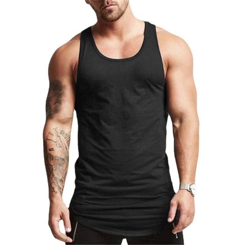 Do The Work New Brand Gym Sports Bodybuilding Fitness Summer Fashion Casual Breathable Solid Color Pure Cotton Mens Workout Vest