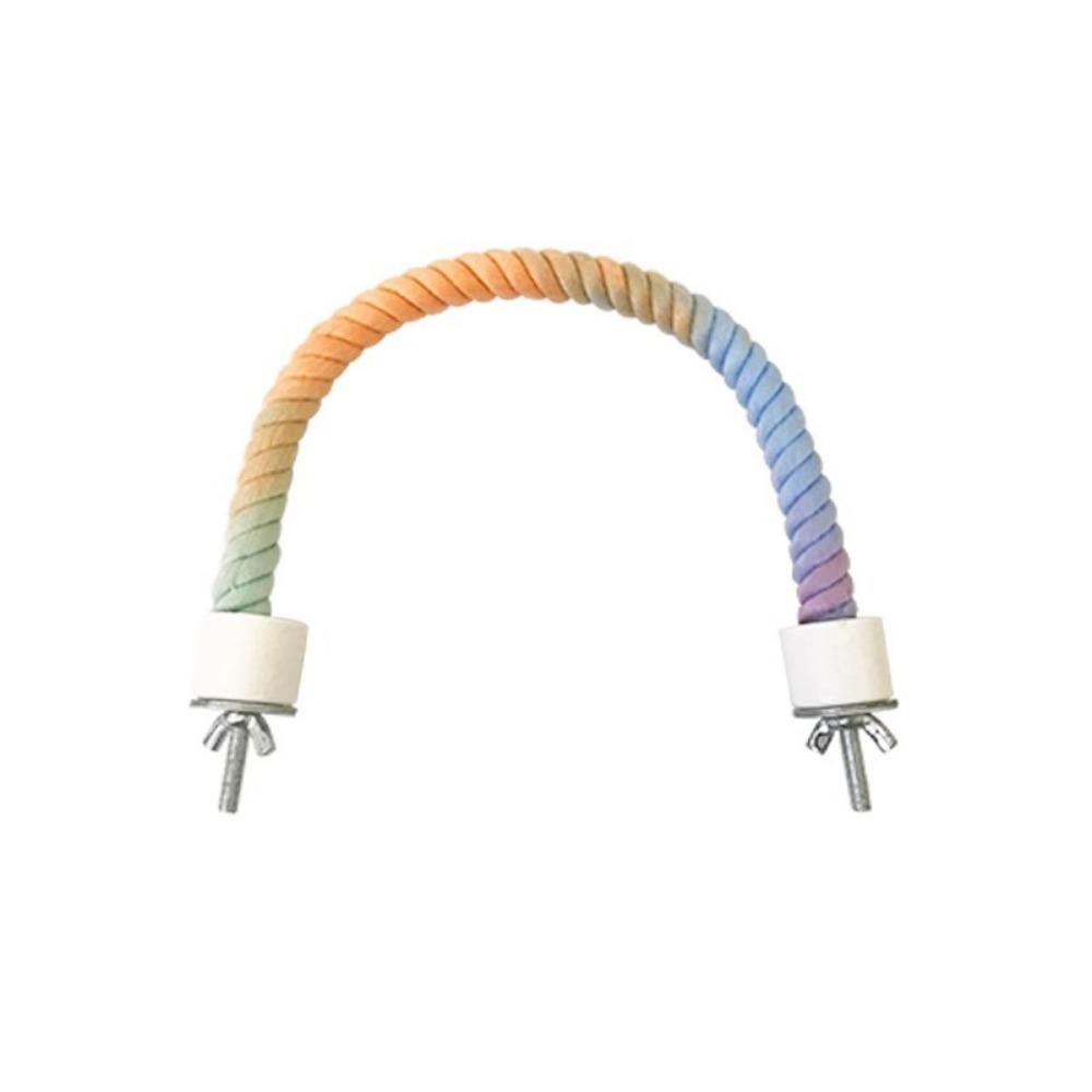 Flexible Parrot Standing Woven Rope Sturdy Bird Cotton Rope Swing Bird Bite Toy  Paw Grinding