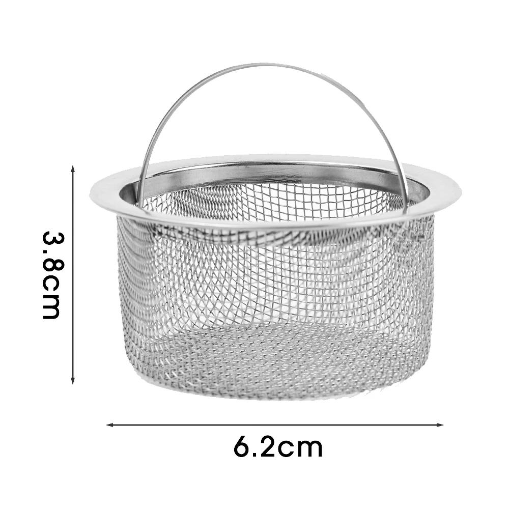 Kitchen Sink Filter Stainless Steel Sink Strainer Mesh Bathroom Floor Drains Catcher Waste Drain Hole Filter Kitchen Accessories
