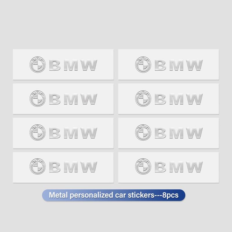 XKUGH1 For BMW New 2025 4/8PCS Car Metal Decal Badge Waterproof Decorative Sticker Accessory For BMW E30 E34 E36 E39 E46 E52 E53 E60 E6