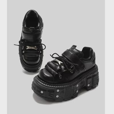 Изысканные армейские ботинки New.rock Spanish Trendy Punk на платформе с металлическими деталями