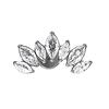 Серьги-гвоздики для хряща из титана G23 с цирконием, семь звезд, маркиз, пирсинг тела