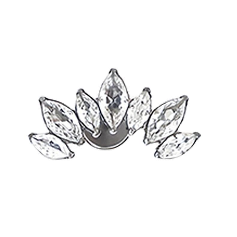 Серьги-гвоздики для хряща из титана G23 с цирконием, семь звезд, маркиз, пирсинг тела