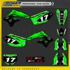 PowerZone Custom Team Motorcycle Graphics Backgrounds Decals Stickers Kit For Kawasaki KXF450 2006 2007 2008 KX450F