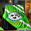 Custom Name Maccabi Football Crest Throws Blanket Flannel Blankets for Couch Bed Gifts for Men Women Picnic blanket Christmas fan gifts