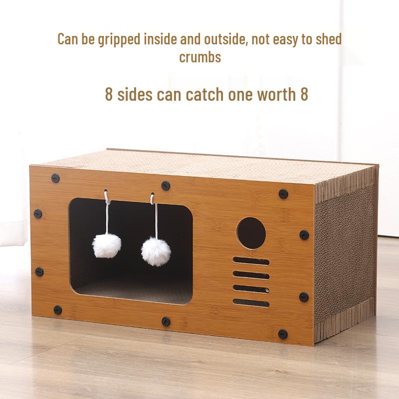 Multifunctional Cat Tree & Scratching Board with Nest and Toy