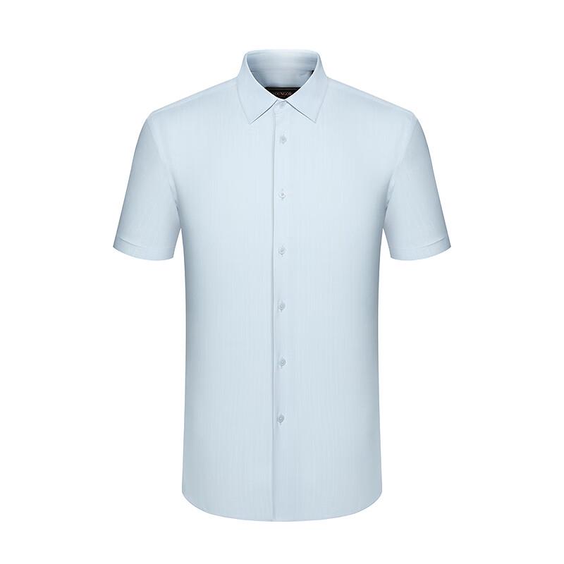 YOUNGOR Мужская рубашка в полоску с коротким рукавом в стиле business casual
