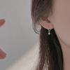 Серьги-кольца из серебра 925 пробы с иглой и цирконием для женщин, ювелирные изделия, подарки
