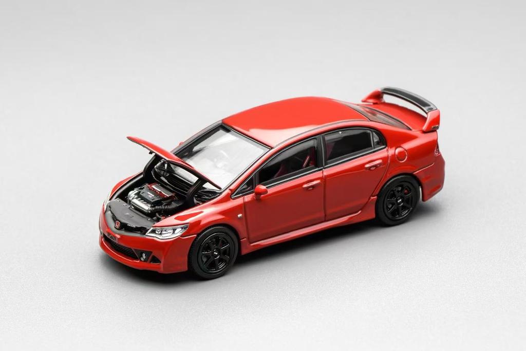FREESTYLE MOTORHELIX Масштабная модель Honda Civic Mugen RR Красная Готовая модель M65410 1/64 (ФД2)