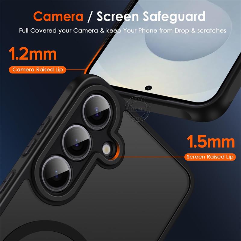 For Samsung Galaxy A05 A05s A06 A14 A15 A16 A26 A35 A36 A54 A55 A56 A07 A17 5G 4G Shockproof Bumper Magnetic Case Armor Cover