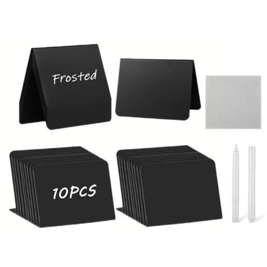 12 шт. маленькие доски для записей еда шведский стол многоразовые мини-доски с белой ручкой