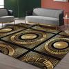 Nordic Style Large Rugs for Living Room Luxurious Black Gold Decoration Non-slip Fioor Mats Bedroom Cloakroom Soft Fluffy Carpet