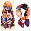 Luxury Fashion Print 70*70cm Square Scarf Women Soft Satin Hairband Neckerchief Tie Female Headband Foulard Bag Ribbon