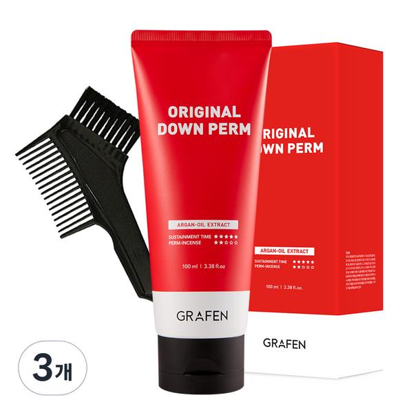 Graphene Original Manly Perm Perm 100 мл + щеточка-расческа + завивка + 2 фиксирующих зажима, 3 шт.