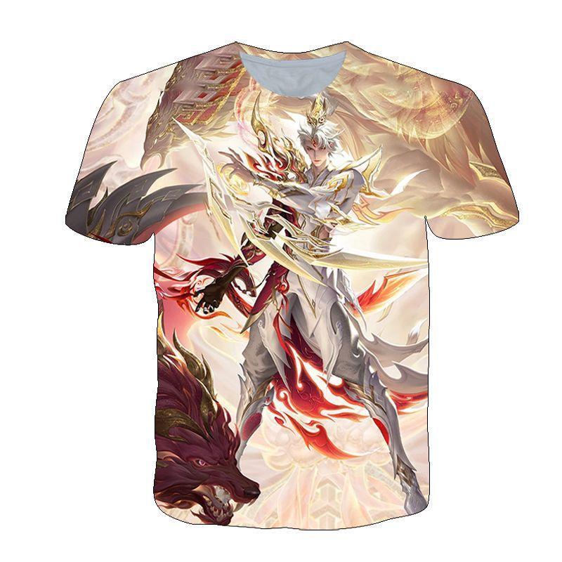 King of Glory T-shirt spring and summer male and female teenagers t-shirt student team clothes campus pain clothes dormitory black