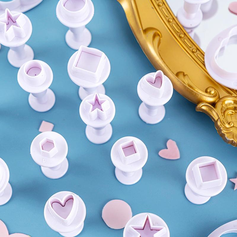 3/4Pcs Ceramic Cutting Mold Clay Polymer Pottery Sculpture Cutter Heart Star Shaped DIY Geometric Snow Figure Modeling Tool