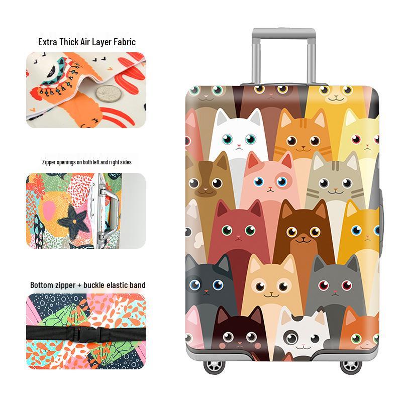 Thickened Cartoon Leather Suitcase Covers: Protective Dust Cover for 20, 24, and 28 Trolley Cases