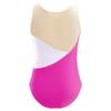 Girls Shiny Sequins Leotard Sleeveless Mesh Patchwork Ballet Dance Gymnastic Skating Jumpsuit