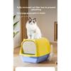 Extra Large Enclosed Cat Litter Box with Anti-Splash Removable Flip-Lid Cat Toilet with Litter Scoop