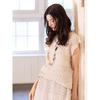 Specchio Sleeveless Tee   Zigzag Pleated Boat Neck 441 158