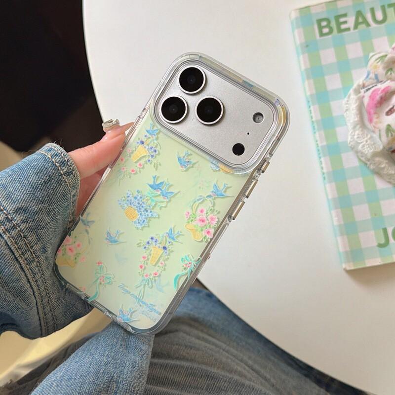 Милый Чехол для Телефона с Клубникой и Горошком Медведь для IPhone 17 Pro Max 16 15 14 С Двойным Слоем IMD Защита от Царапин и Падений
