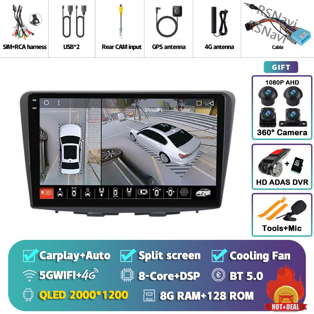 Android 14 Carplay Auto For Suzuki Baleno 2015 - 2018 Car Radio Player Multimedia stereo Navigation AI Voice Head Unit DVD 2Din