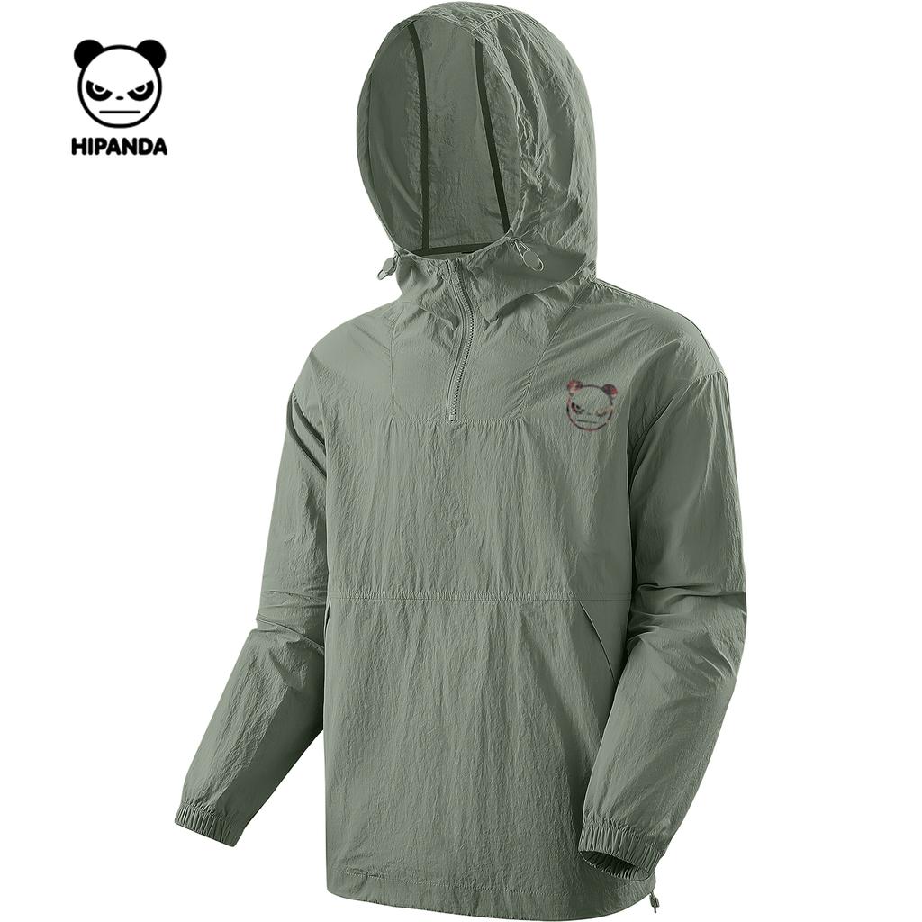 Hello Hipanda, Panda Sunscreen Lightweight Half Zipper Hoodie