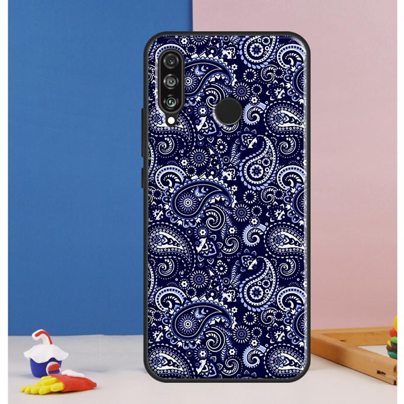 Blue Bandana Paisley Case For Huawei Nova 12s 7i 8i 11i 12i 9 10 SE Y73 Y90 Y70 Y72 Y61 Y91 P30 P40 Lite P60 Pro
