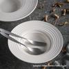 ZISIZ White Ceramic Pasta Soup Plate