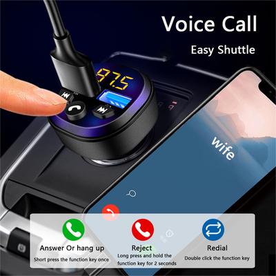 Автомобильное зарядное устройство Быстрая зарядка PD QC 3.0 USB Автомобильное зарядное устройство для телефона Тип Автомобильный адаптер MP3-плеер для iPhone 16/15/14/13/12 Samsung