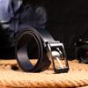 Элегантный мужской ремень под брюки из натуральной кожи GRANDE PELLE Leather Belt 21452 Синий