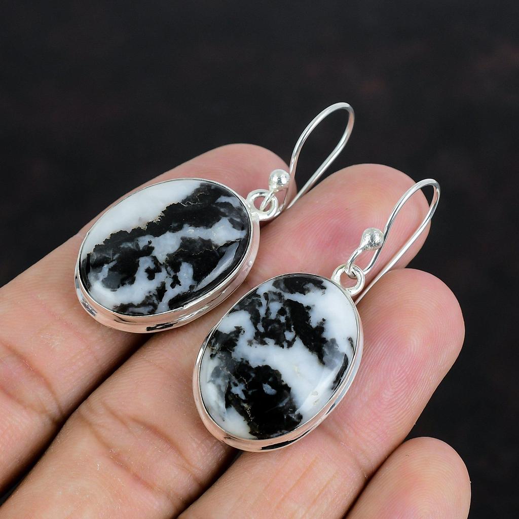 Серьги из белой бирюзы буйвола, серьги с драгоценными камнями, серьги из стерлингового серебра 925 пробы, бирюзовые украшения, серьги ручной работы, украшения в стиле бохо, свадебные подарки