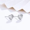 Silver Color Heart-shaped Earring for Women Girls Fashion Heart Earrings Jewelry Accessories
