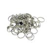 100pcs Adjustable Brass 8mm Blank Round Bezel Base Ring DIY Finding Silver