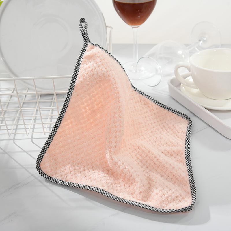 Кухонные полотенца из бытовых суперабсорбирующих полотенец из микрофибры, кухонные полотенца для мытья посуды, салфетки для мытья посуды из кораллового бархата, инструменты для чистки и протирания посуды