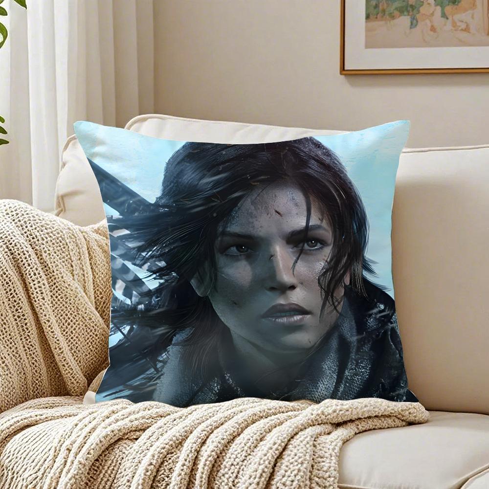 game adventurous TTomb RRaider Cushion Cover Pillowcase Antidustmite living Room Sofa Decor Cushion Room